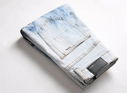 Ripped Slim Fit Jeans voor Mannen - Stijlvol & Comfortabel